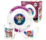Набор посуды, ND Play (НД Плэй) арт. 288832 ЛОЛ Сюрприз 3 предмета стекло (кружка + тарелка + салатник) подарочная упаковка