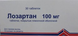 Лозартан, таблетки покрытые пленочной оболочкой 100 мг 30 шт