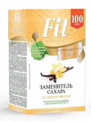 Заменитель сахара, Fit Parad (Фит Парад) 0.5 г 100 шт смесь подсластителей №22 со вкусом ванили стики в коробке