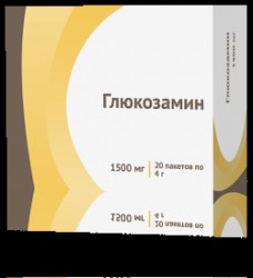 Глюкозамин, порошок для приготовления раствора для приема внутрь 1500 мг 4 г 20 шт